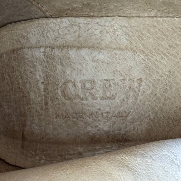 Vintage J. Crew Brown Suede Silver Buckle Inner Zip Lug Sole Knee High Boots - Picture 15 of 17